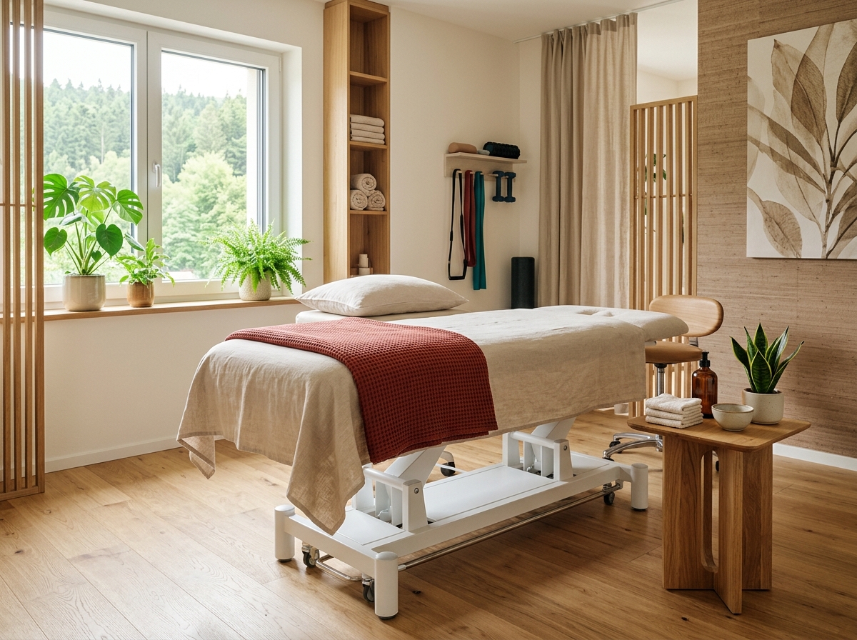 Heller Behandlungsraum der Praxis Braun Physiotherapie in Baiersbronn